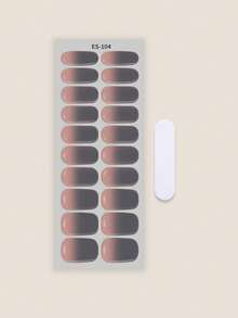 Emi 固化凝胶指甲贴，透明底，20 片凝胶指甲贴，贴纸，需要紫外线，沙龙品质，持久耐用，ES20 跨境批发直销红皮书同款指甲贴指尖指甲贴