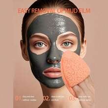 1/4/8 件深层清洁去角质面部海绵，颜色和形状随机，可重复使用，去除黑头和可能导致痤疮的深层污垢，适用于美容和护肤 - 彩色 - 查看 3