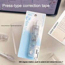 New Spring Product - Retractable White Correction Tape - Correction Tape Pen, Convenient To Use Cute Pencil-Shaped Eraser Applicator, Instantly Corrects Mistakes, Suitable For Office Supplies - Back To School Stationery