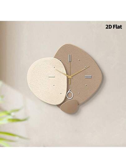 2D Flat 1pc Creative Moderne High End Home ation Wand Clock, Ultra Quiet Quartz Movement, No Ticking Sound, Painting Klok Living Room, Bedroom Office, able Watch, Unique Personalized, Clear Reading Time, In Bedroom, Studio, Room view 9
