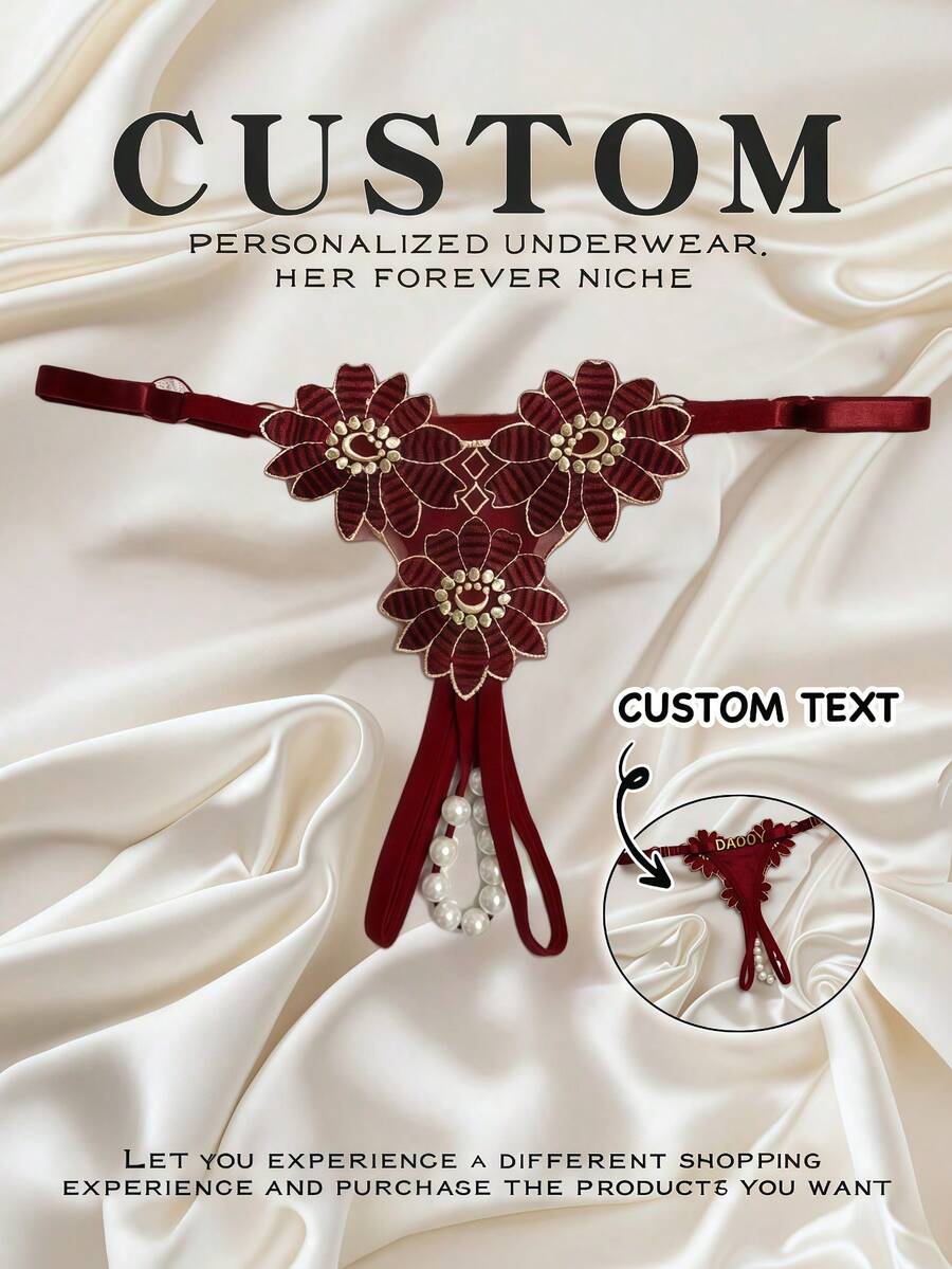 1 pieza Ropa interior personalizable y personalizada para mujer. Agrega tus palabras favoritas para diseñar tu ropa interior personalizada, que es un regalo único para tu novia/esposa y un regalo perfecto para el Día de San Valentín. - Multicolor - Ver 1