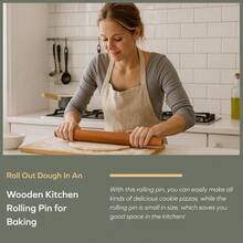 Sapele Rodillo de madera francs para hornear, rodillo cnico para fondant, corteza de tarta, galletas, pasteles francs 17.5 pulgadas - Sapele - Ver 4