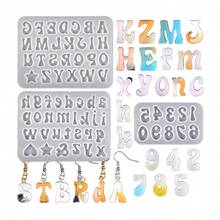 迷你字母树脂模具 - 1 件/3 件字母模具，用于环氧铸造小数字字母硅胶模具，用于 DIY 耳环项链吊坠珠宝树脂工艺品装饰 - 白色 - 查看 4