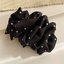 4-Jahreszeiten Universal Hochwertige gefaltete Blumen Banana Clip mit Blasen, Polka Dot Haarclip, Vintage Schmetterling Atmosphäre Haarclip, Haaraccessoire mit sichtbarem Haarvolumen, Klammern