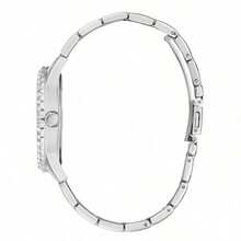 Guess ساعة نسائية بعقارب تناظرية وقرص أزرق لامع GW0405L1