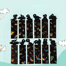24/48pcs Magic Color Scratch Bookmarks Making Craft Kits DIY Rainbow Scratch Paper Bookmarks With Scratching Tools Ribbons Art Sets For Kids Students Party Favors Classroom Activities - Multicolor - View 10