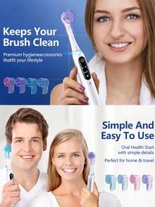 4 قطع/1 قطعة أغطية لرؤوس فرشاة الأسنان، أغطية بلاستيكية لرؤوس فرشاة الأسنان، متوافقة مع رؤوس الاستبدال النظيفة والرقيقة والسلسلة Io 3 4 5 6 7 7g 8 9 لفرش الأسنان الكهربائية، عنصر سفر مريح، لوازم المنزل والسكن، ديكور حمام، ديكور الخريف، عودة إلى المدرسة، اكسسوارات الحمام، أدوات الحمام