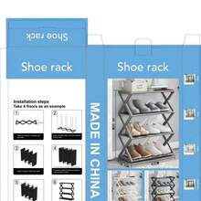 1pc 4-Storey Bookshelves Or Shoe Cabinets For Entrances, Corridors, Bedrooms And Dormitories, A Variety Of Colors To Choose From, Can Be Used As Bookshelf, Shoe Rack,Easy To Assemble, Sturdy And Durable,Foldable Shoe Rack, Thickened Plastic Material Saves Space, Adjustable 4-Layer Foldable Shoe Storage,