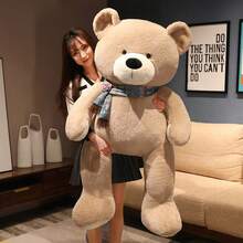 Valentine's Day New Scarf Teddy Bear Plush Toy Cute Mother's Day Oversized Cuddle Bear Plush Animal Doll Soft Bear Pillow Doll Lover Girlfriend Perfect Gift Wedding Decoration Children's Soothing Toy Birthday Gift Party Decoration Valentine's Day Gift, Nap Pillow Office, Love Bear