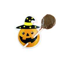50pcs/Set Halloween Ghost Pattern Lollipop Decorative Paper Cards, DIY Decoration Cards