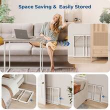 Dripex Folding Desk Foldable Small Computer Desk Writing Table For Small Place Easy Assembly, Oak - Oak - View 7