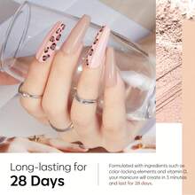 11pcs/Set Dip Powder Nail Kit Starter 4 Colors Nude Light Beige Tones Golden Glitter Neutral Acrylic Dipping Powder Liquid Set With Base Coat&Top Coat Activator For French Nail Art Manicure Salon Gift Set - 彩色 - 查看 9