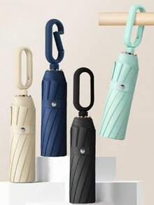 مظلة سلامة كراكبينر، مظلة قابلة للطي مقواة للاستخدام المزدوج للشمس والمطر، حماية من الأشعة فوق البنفسجية وضد الرياح، مناسبة للعواصم المطرية