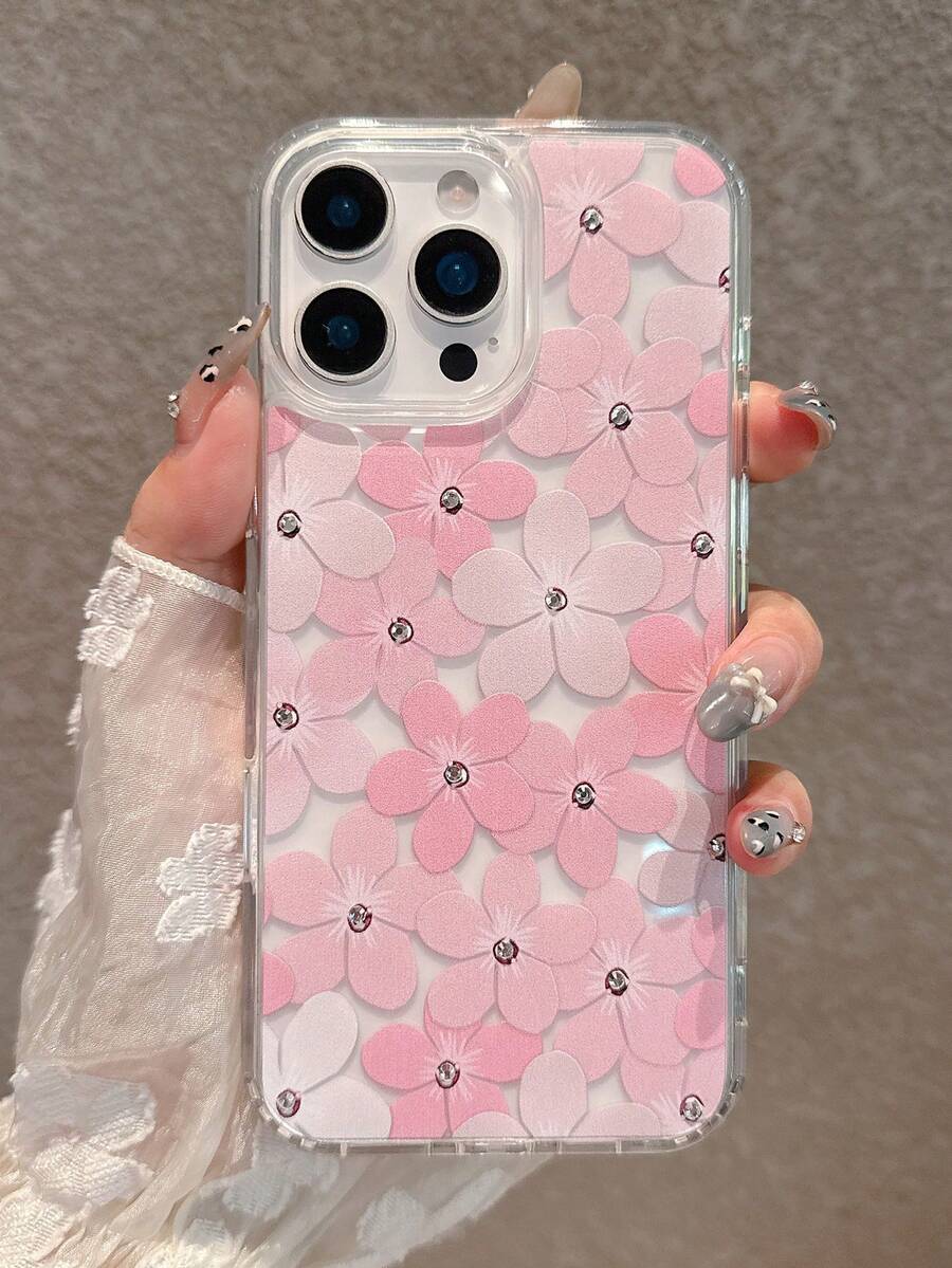 Ốp lưng điện thoại đính đá hoa anh đào trong suốt cao cấp tương thích với iPhone 17 Pro Max/17 Pro/17 Air/17/16 Pro Max/16/16 Pro/16 Plus/11/15/15 Pro/15 Pro Max/12/13/14 Pro Max/XS/XR/11 Pro/11 Pro Max/12 Pro/12 Pro Max/13 Pro/13 Pro Max/7 Plus/14 Pro/14 Pro Max/14 Plus/7 Plus/8 Plus/8/SE2/12 Mini/13 Mini, Vỏ cứng Acrylic, Chống ố vàng
