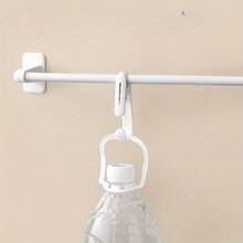 10 件套多用途衣夹 S 型挂钩，坚固的塑料衣架，沙滩巾夹，椅子夹，毛巾架夹，适用于服装店、家庭办公室和工作室，衣夹 - 彩色 - 查看 8