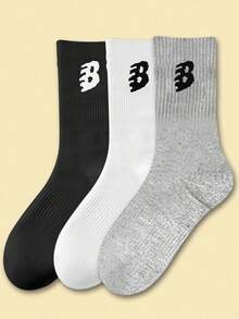 3/9/12 Pairs Of Solid-Color Versatile Socks, Breathable, Comfortable, Absorbent, Suitable For Daily Wear, Sports, Office, Casual Styles, And Valentine's Day All Year Round - Multicolor - View 10