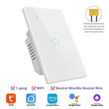 Graffiti 智能开关，美标带/不带零线，1/2/3/4 位 WiFi 触摸开关，兼容 Alexa Home - 彩色 - 查看 13