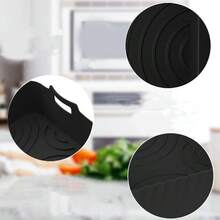 Air Fryer Liners Silicone Basket 2 Pieces NonStick Reusable Steamer Tray with Heat Resistant Design for Cooking Baking Meat Vegetables Snacks Kitchen Restaurant Picnic Outdoor Use - Negro - Ver 7