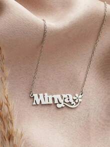 High-End Elegance, Stylish Luxury, Minimalist Nobility, Youthful Beauty, And Sexy Gold Matte Petal Personalized Name Text Custom Necklace-Perfect For Birthdays, Personalized Gifts, Anniversary Presents, Custom Jewelry, And Gifts For Friends, Family, Or Loved Ones. Ideal For Parties And Travel