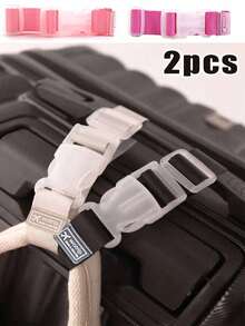 1/2条可调节行李带，便携式旅行行李带，必备旅行配件，方便携带，实用户外绑带，适合自驾游，带外置扣环的行李带，防丢行李牌，旅行必备，健身学习用品，假日露营必备，度假包，学习用品