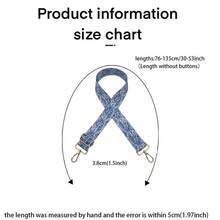 1pc 3.8CM Colorful Printed Adjustable Replacement Shoulder Strap For Bags