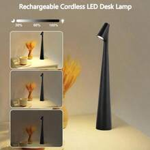 1pc Creative Modern Wireless Portable LED Lamp, USB Rechargeable Desk Lamp With Touch Control 3 Brightness Levels, Suitable For Bedroom, Bedside, Study, Living Room, Cafe And Home Lighting, Christmas Holiday Decor Gift - Multicolor - View 9