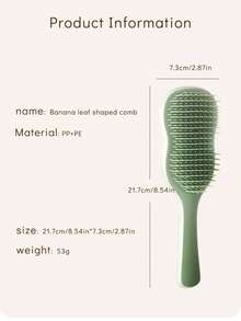 1 Pc Natural Smoothing Hair Brush, Scalp Care Massage Brush With Anti-Slip Handle, Suitable For Curly, Straight, Dry Or Wet Hair - Multicolor - View 5