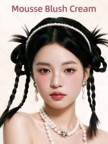 COLORROSE Cream Blush, Dual-Use For Cheeks & Lips, With Gradient Brush, Glutinous Rice Pudding Texture, Velvet Matte Lipstick, High Color Payoff, Long-Lasting, Lightweight, Liquid Lipstick, Smooth, Long-Wearing, Everyday Makeup - CR763 - 查看 6