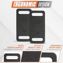 Yes4All Placa De Ruck de Hierro Fundido 4.5-20 KGs - Multi Pesos Disponibles: 10, 15, 20, 25, 30, 35, 45 Libras| Plato Ruck Nueva Versión para Rucking, Sentadillas, Entrenamiento de fuerza(20 Libras) - Tipo 1 - Ver 4