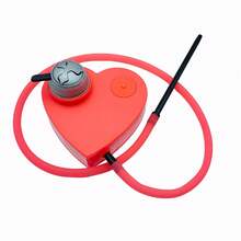 Conjunto de narguilé com 1 mangueira, vaso de acrílico para narguilé, tigela e capa de silicone, estilo coração, presentes de dia dos namorados para casais