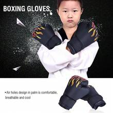 Guantes de Boxeo para Niños, Boxeo, Lucha, Muay Thai, Sanda, Kickboxing, Grappling, Guantes para Sacos de Boxeo - Negro - Ver 10