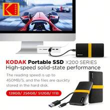Kodak Ổ cứng thể rắn ngoài  X200 1TB SSD USB 3.1 Type-C - màu đen - Xem 4