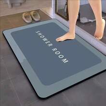 1 buc covor de baie cu gel de siliciu, covor de podea pentru cabină de duș, covor de intrare în baie, decor de Crăciun, covor de bucătărie