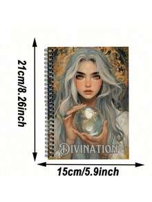 55 Page Witchcraft And Spiritual Explorer Divination Handbook - Mysterious Symbols, Tarot Guide, Rune Charts And Astrology Tools For Magic Practice, Intuitive Development - Adult Witcher's Magic Book Or Shadow Diary, Spiritual Growth Book, Charm Cover Art, Art Design