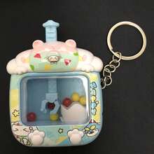 1pc Cartoon Panda & Chihuahua Plush Keychain, Random Assorted Styles, Claw Machine Toy, Backpack Pendant, Gashapon