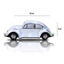 Playbox Electronics Bocina Bluetooth Portátil en Forma de Vocho Cromatica – Sonido Potente, Luces LED y Conexión Versátil Bluetooth + USB PLAYBOX  BSA17 - Plateado - Ver 3