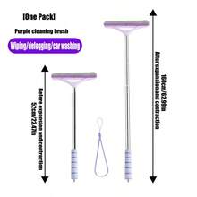 1pc Multi-Functional Car Rear View Mirror Extendable Windshield Wiper, Rain Scraper, Windshield Cleaning Brush - Multicolor - View 26