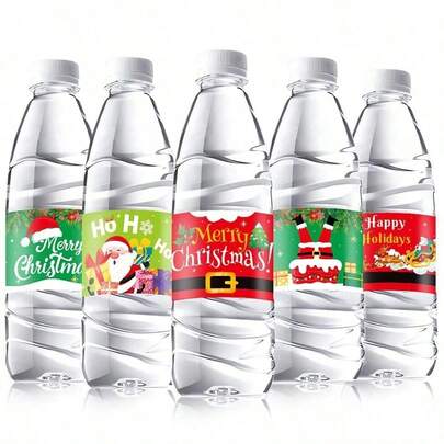 GRINCH 6 Stücke GRINCH Weihnachts-, Oster-, Weihnachts-, Hochzeits-, Geburtstags-Party Mineralwasser Flaschenetiketten, Weihnachtsparty dekorative Aufkleber Set, Winter Feiertags-Party Dekoration kreative Klebeaufkleber
