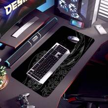 MOYAC Mouse Pad para Juegos XXL (300 * 800 mm), Alfombrilla Ratón Impermeable y Antideslizante, Suave y Cómoda, Accesorio de Escritorio, Mousepad para Oficina, Computadoras, Laptops (Olas de Kanagawa) - Samurái - Ver 10