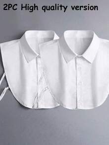 1/2件装女士时尚配饰，简约可拆卸领子，假衬衫领，圣诞节连衣裙装饰