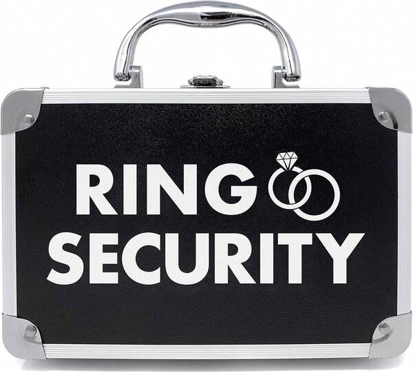 THE RING LEGEND Ring Security Ring Bearer Briefcase With Padded Slits To Hold Rings - Ring Bearer Gifts - Wedding Ring Security Case For Kids - Special Agent Ring Bearer Box Boys Security