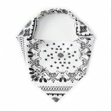 Europäischer und amerikanischer neuer Damenkopftuch mit Cashewblume Dreieck Stirnband, unisex Chiffon Hip-Hop vielseitig elastisches Kopftuch, 1 Stück elegantes Haaraccessoire warme Haarbänder Damen Bandanas