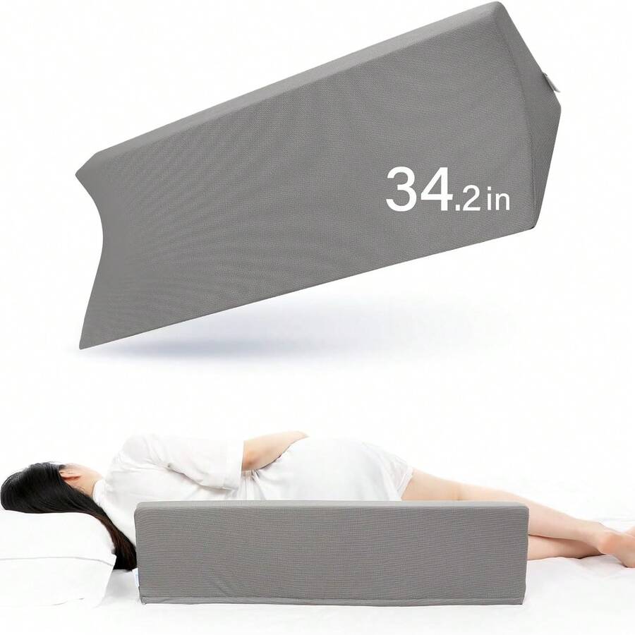 24in/34.2in Bed Wedges & Body Positioners, 30 Degree Wedge Pillow For Side Sleeping/After Surgery, Triangle Foam Bed Wedge Pillow With Blue Machine Washable Cover, For Pregnancy, Back - Multicolor - View 1