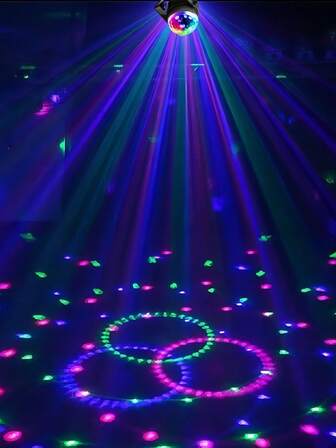 1 USB Magic Color Ballroom Light - RGB Voice Controlled Small Projection Lamp For Atmosphere Decoration - Perfect For Birthday Parties, Christmas, Spring Festival, New Year's Day, Valentine's Day And Family Living Room Flash Without Remote Control