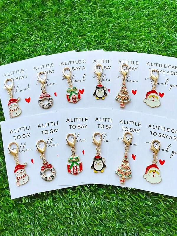 Set de brelocuri de Crăciun cu 6/12 buc, pachet cadou de îmbrățișare cu tematică de mulțumire. Cadou unic de mulțumire, cadou comemorativ, cadou de prietenie, pandantiv drăguț pentru portofel, accesorii pentru rucsac și chei auto, breloc drăguț cu fructe și struguri, breloc cu căpșuni, îmbrățișare de buzunar mamă și fiu, pandantiv pentru geantă, accesoriu pentru geantă. 152 de produse vândute.