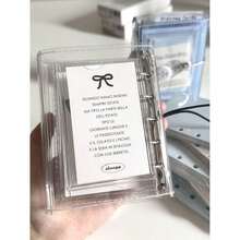 M5 透明 70% off 手元帳インスタイルツイル学生ポータブルポケットメモ帳シンプルなルーズリーフ手元帳 - 白いM5ノート + 透明な内側のページ10ページ - チェックする 13