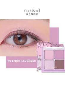 Rom&nd Better Than Eyes 眼影盘 W01 薰衣草色，基础眼影盘，4 色日常自然色调，丝绒质地，易于晕染，色彩鲜艳，哑光和珠光双效，显色度高，持久不脱妆，韩式彩妆，礼盒装 - W01 Dry Lavender - 查看 10