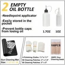Iunio Gun Cleaning Kit Universal Gun Cleaning Kit For All Caliber Shotgun Pistol Rifle Cleaning Kit With Mat Portable Case - 綠色 - 查看 6