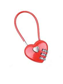 Candado con forma de corazón, candado de combinación lindo para taquillas, candado de amor digital con código, mini candado de amor, candado de combinación para puerta exterior en forma de corazón, color rosa, pequeño candado de viaje para equipaje, candado de combinación metálico con forma de corazón, código de 3 dígitos, sin ensamblaje, sin carga, sin batería - Candado de para equipaje, taquillas, mochilas, joyeros, accesorios de viaje y vacaciones, accesorios para taquillas escolares
