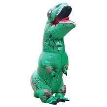 [Various Colors Available] Adult Inflatable Tyrannosaurus Rex Costume, Fun Dinosaur Mascot Outfit, Corporate Event Role Play Prop, Party Costume - Multicolor - View 5